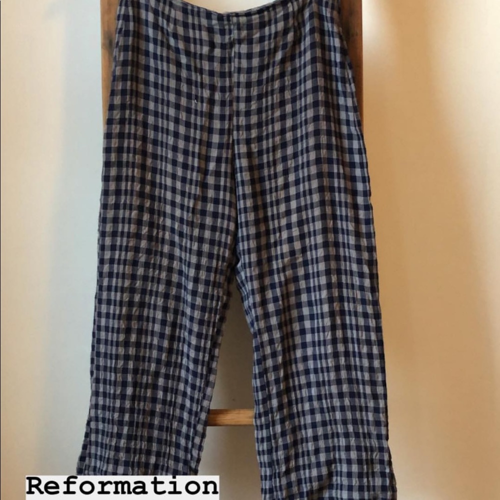 Reformation gingham pants